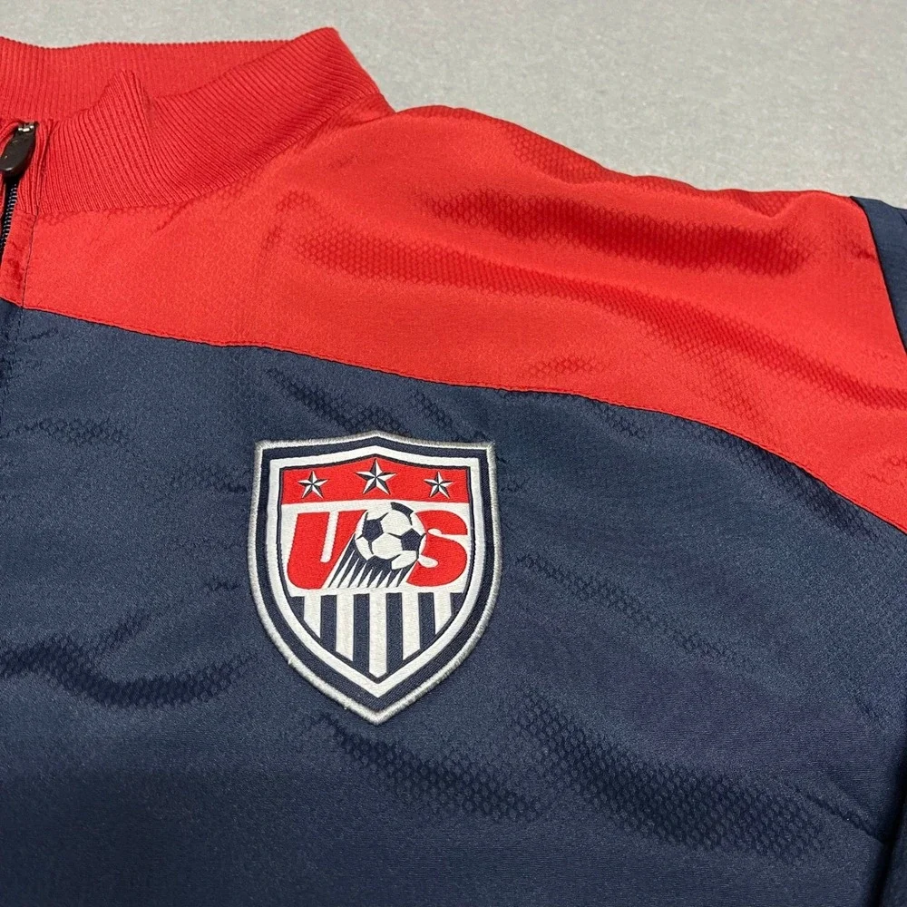 Team USA Soccer Jacket Mens XL Navy‎ Blue Nike 2008 Beijing Olympics Vented Zip